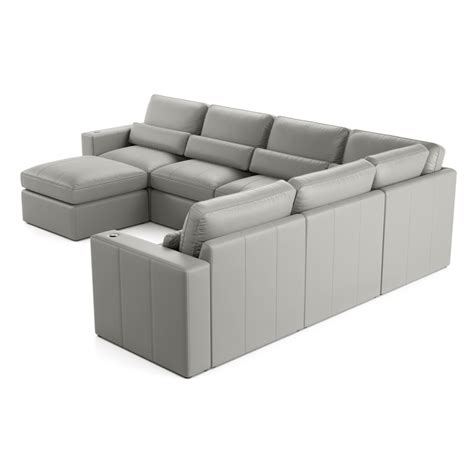 wilshire modular leather sectional.